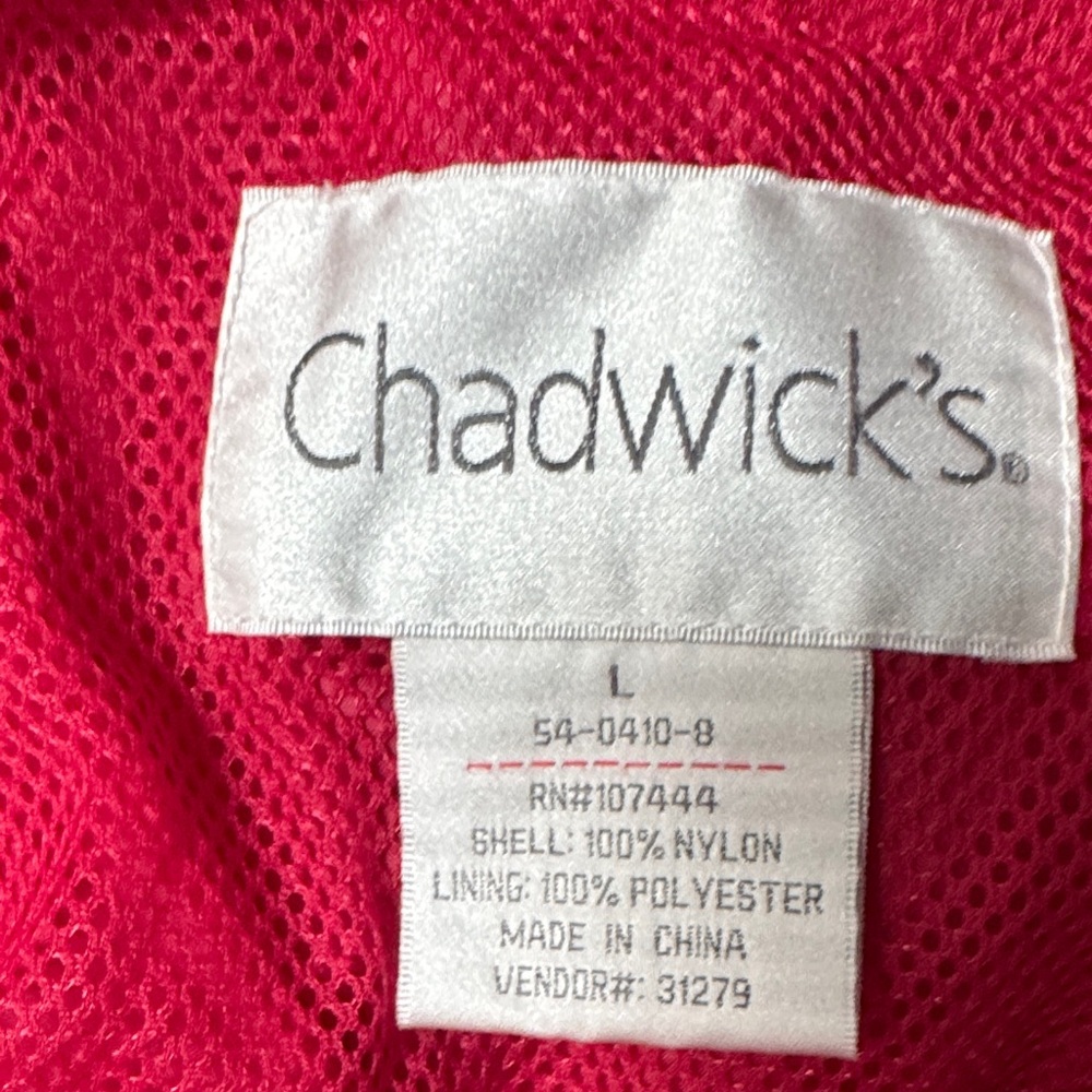 Chadwick’s Vintage Red Nylon Hooded Windbreaker - Picture 8 of 9